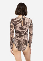 Closed Back One-piece Swimsuit with Sleeves RoDaSoleil