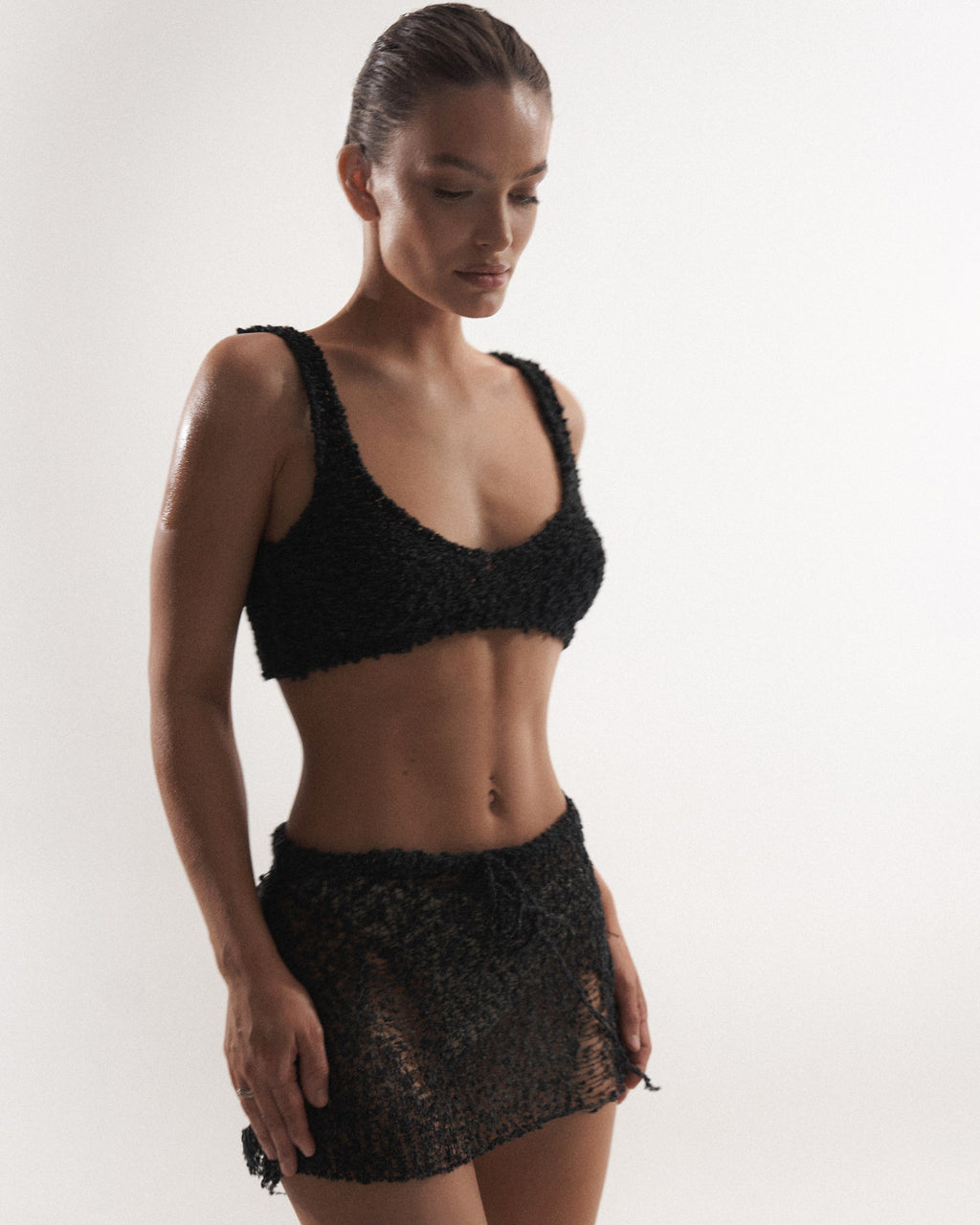 Mini Skirt And Top Shishibrik Knitted Tacta