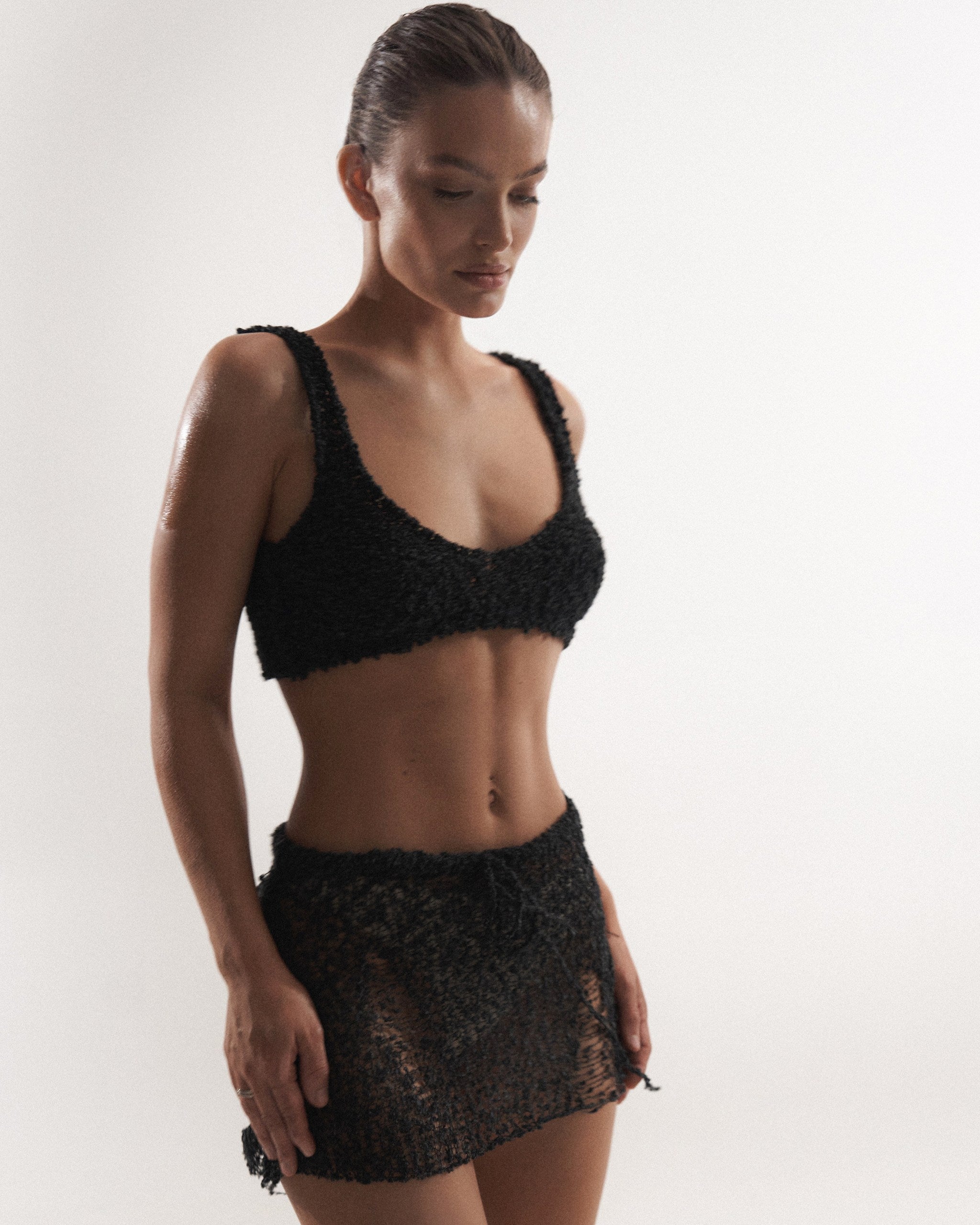Mini Skirt And Top Shishibrik Knitted Tacta