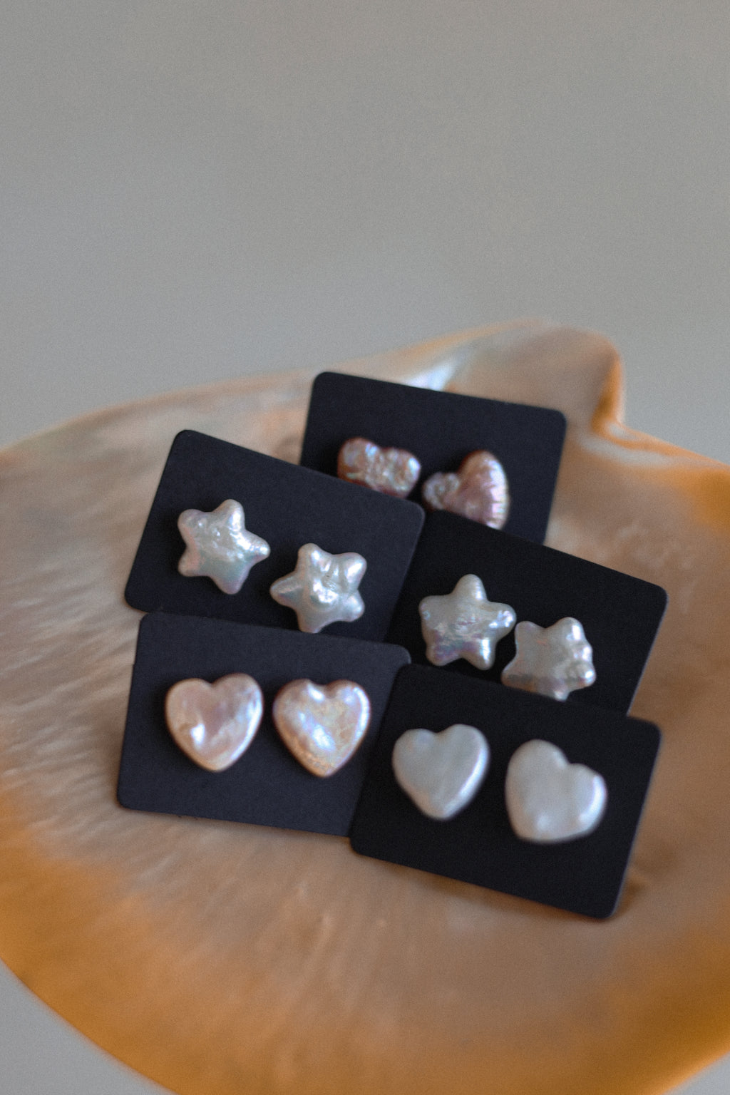"Mother of Pearl Stud Earrings"