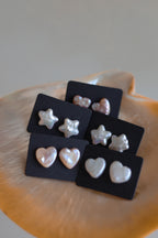 "Mother of Pearl Stud Earrings"