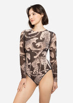 Closed Back One-piece Swimsuit with Sleeves RoDaSoleil