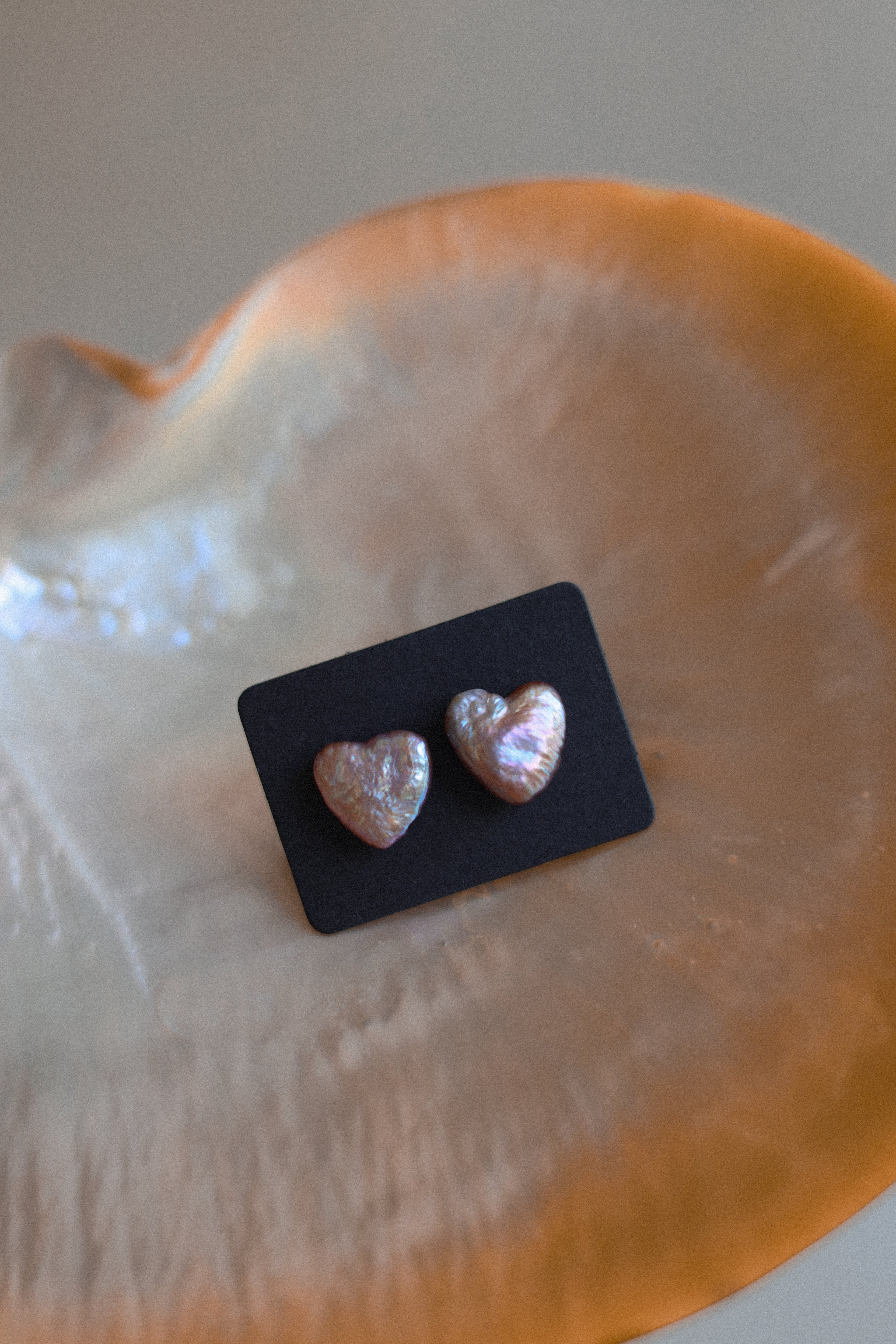 "Mother of Pearl Stud Earrings"