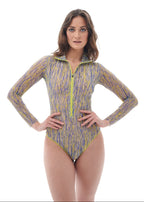 Zipper swimsuit with sleeves RoDaSoleil