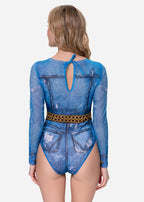 Closed Back One-piece Swimsuit with Sleeves RoDaSoleil