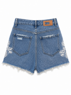 Denim Lace Shorts Soulmates