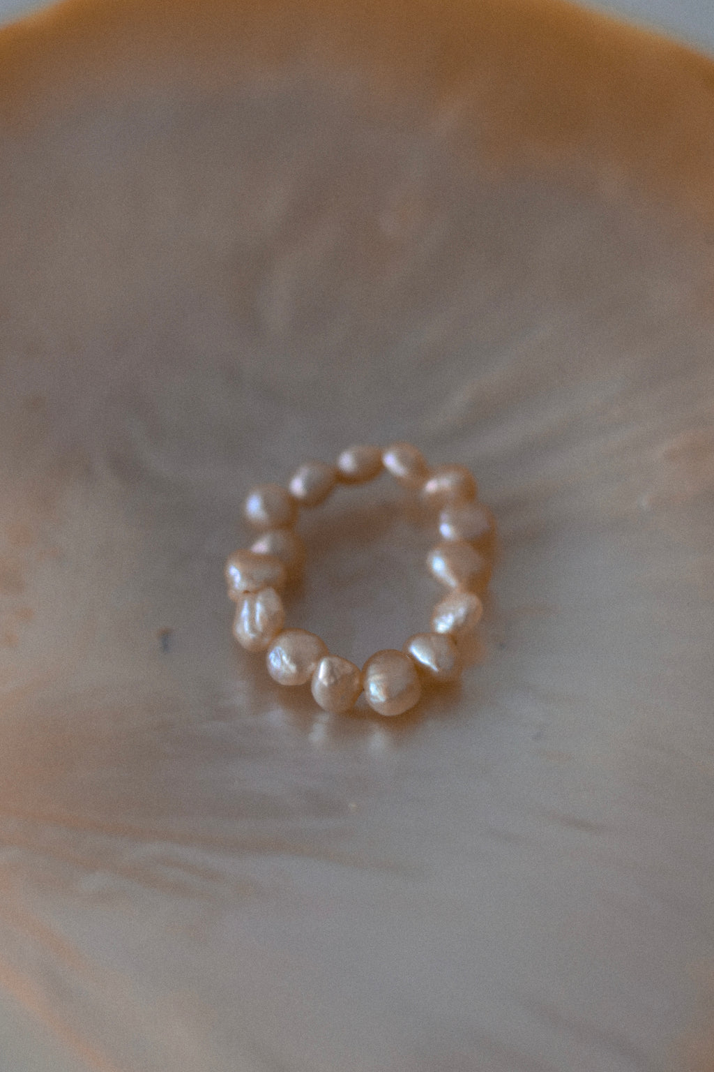 "Natural Pearl Stacking Rings”