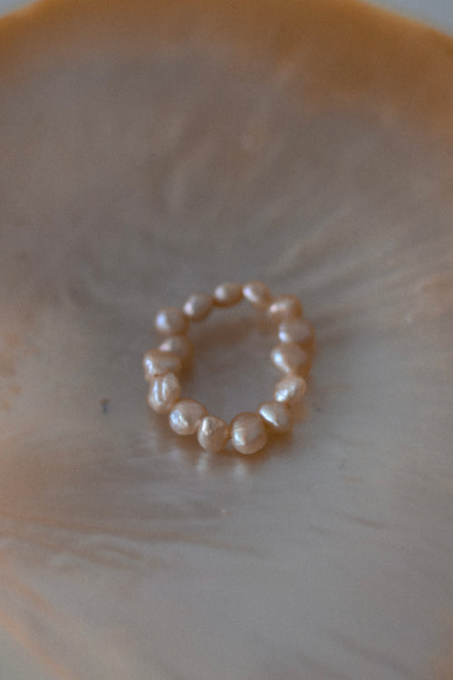 "Natural Pearl Stacking Rings”