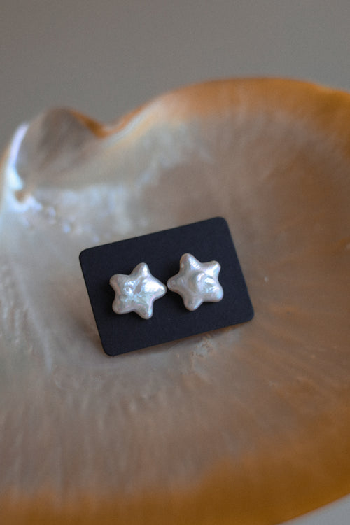 "Mother of Pearl Stud Earrings"
