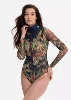 Zipper swimsuit with sleeves RoDaSoleil