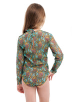 KID's Closed Back One-piece Swimsuit with Sleeves RoDaSoleil