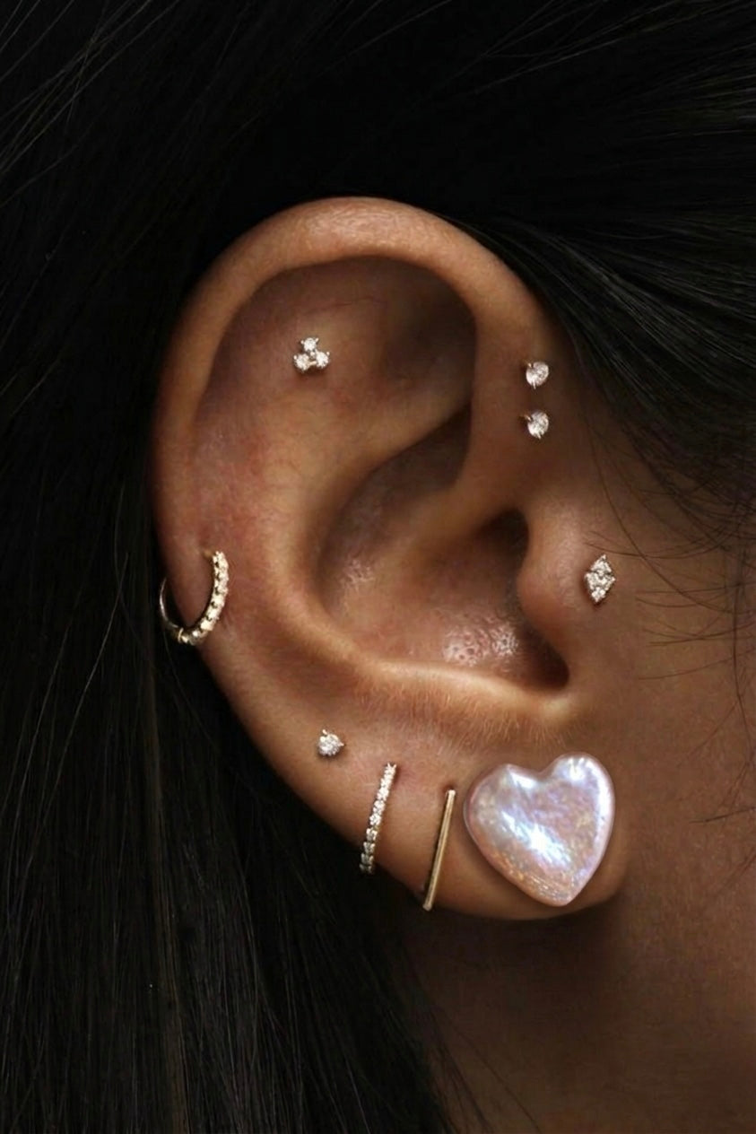 "Mother of Pearl Stud Earrings"