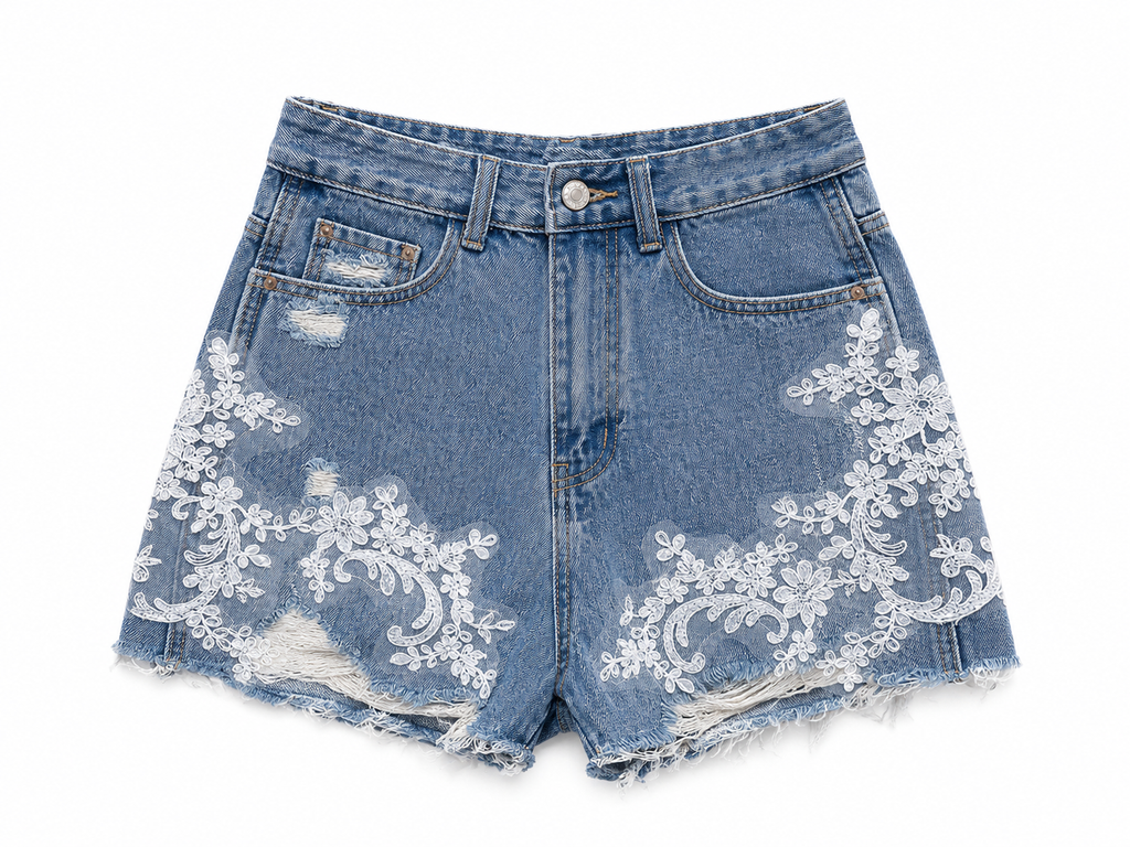 Denim Lace Shorts Soulmates
