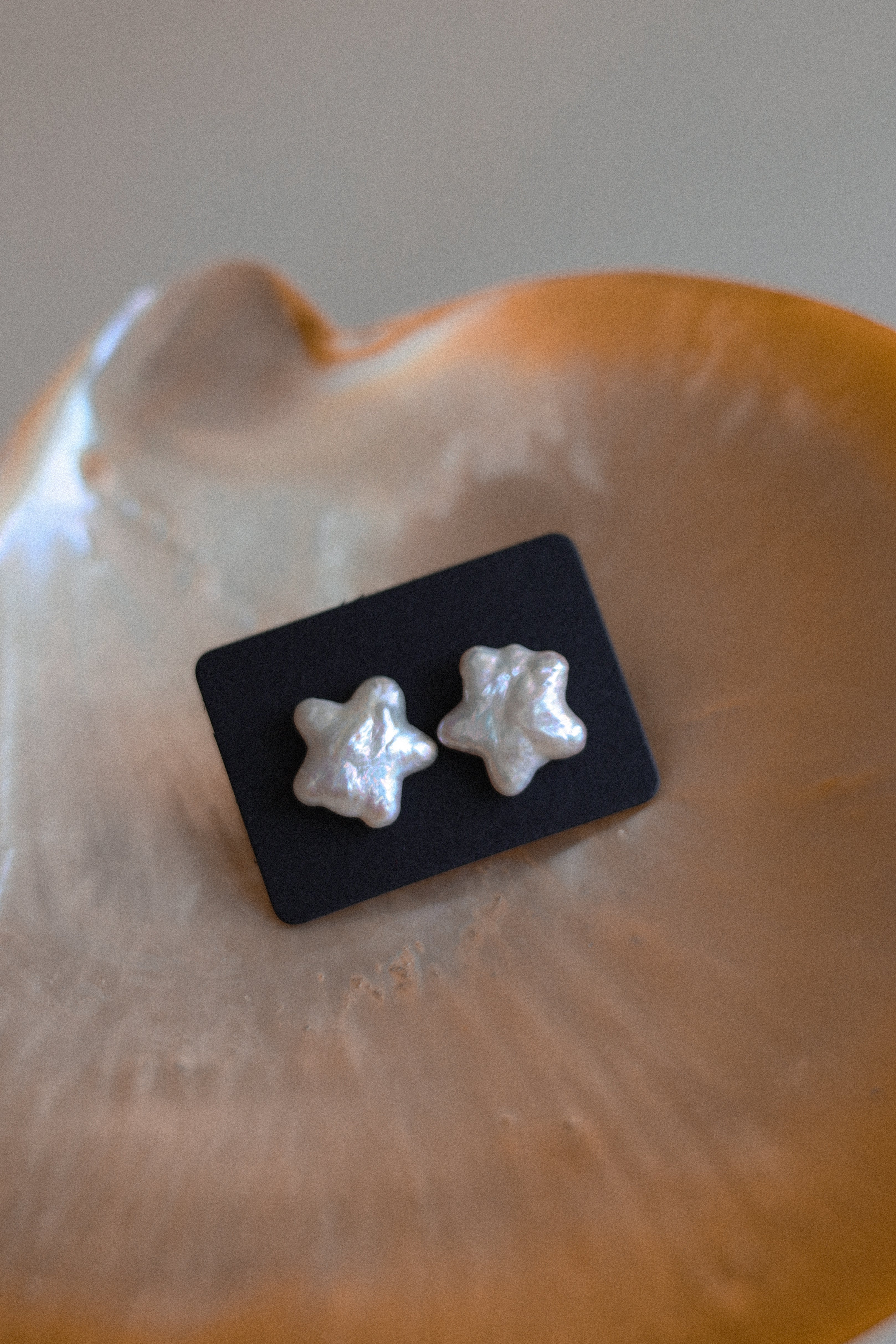"Mother of Pearl Stud Earrings"