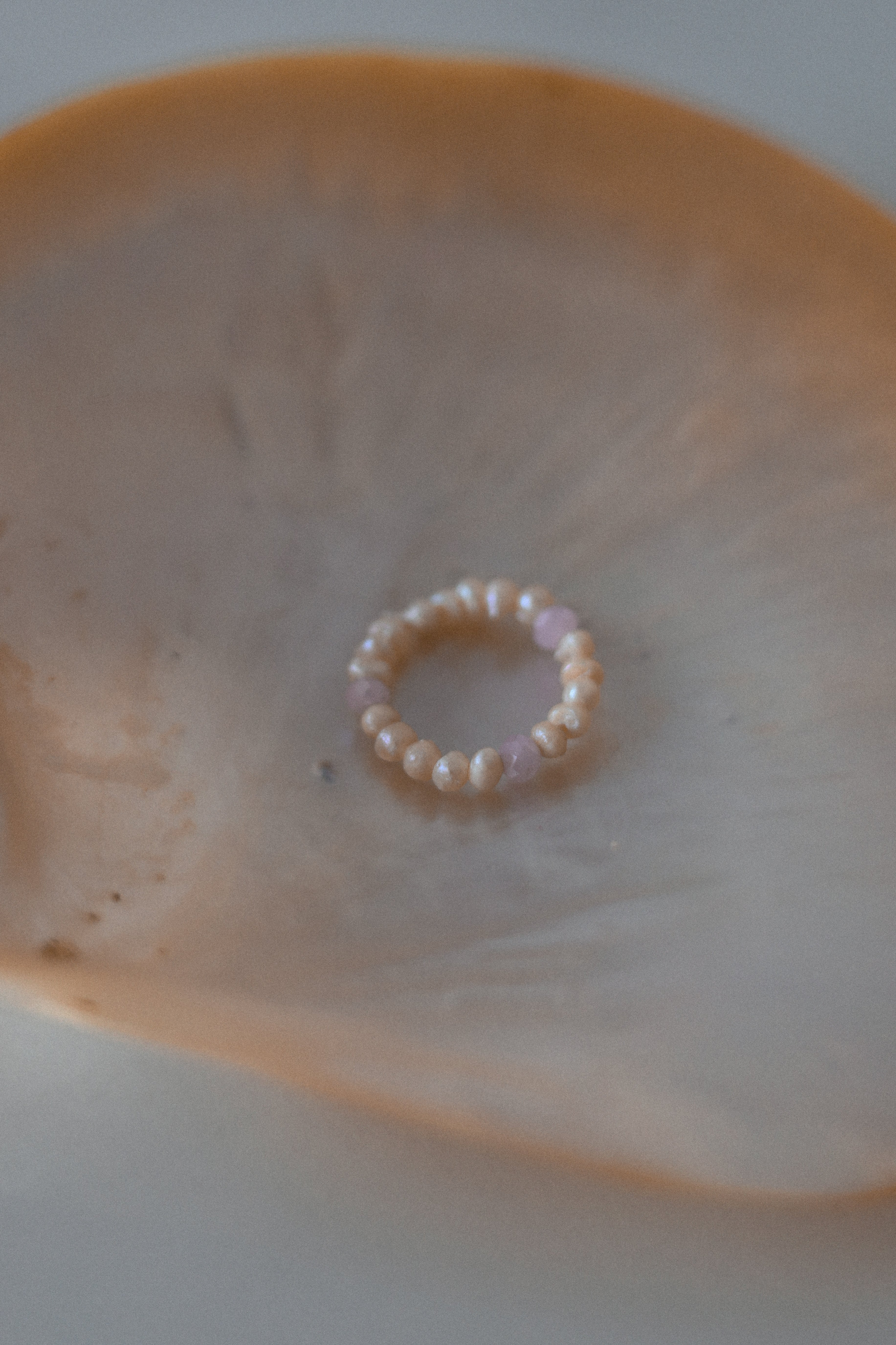 "Natural Pearl Stacking Rings”