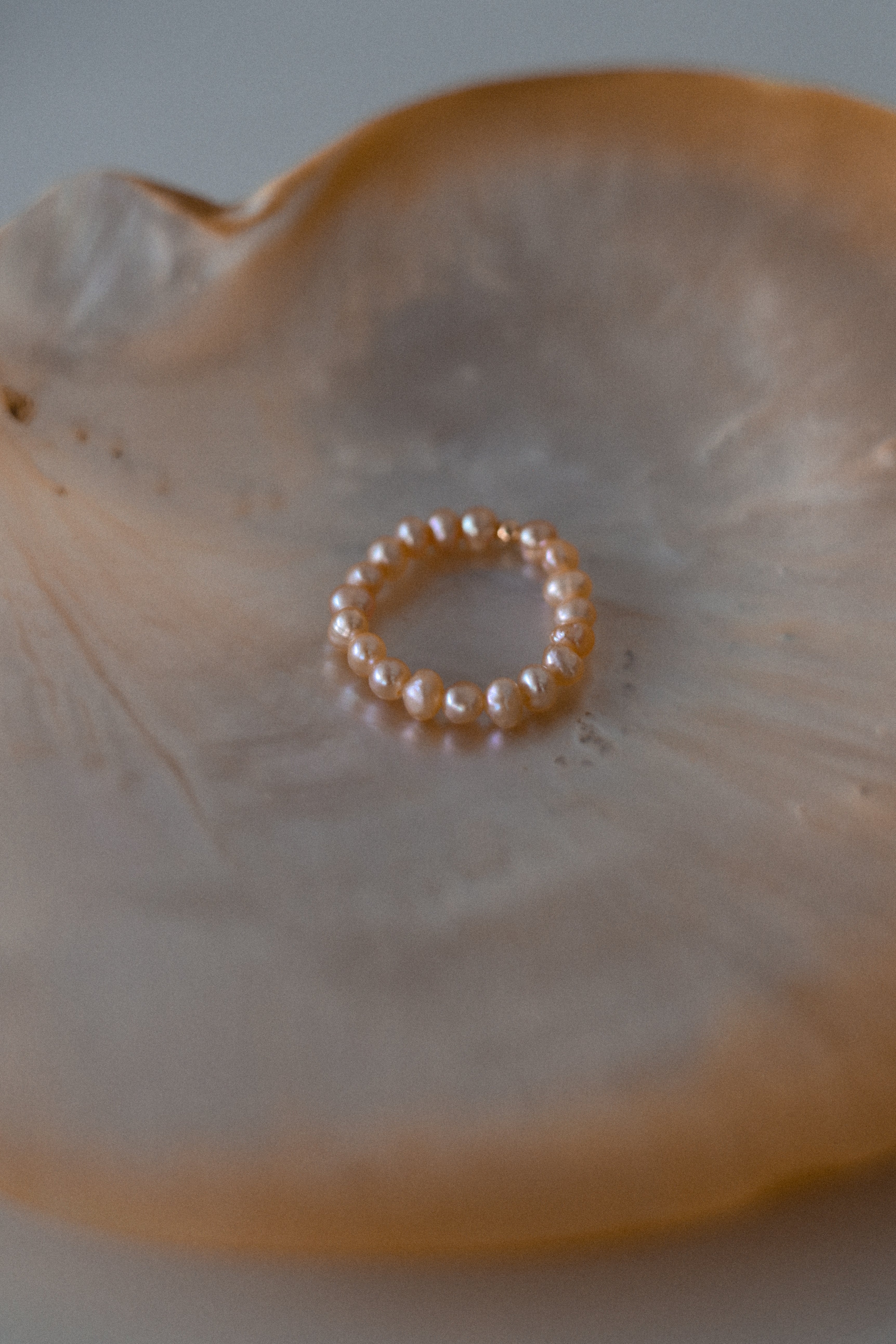 "Natural Pearl Stacking Rings”