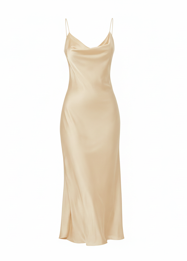 Silky Long Dress Basic