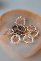 "Natural Pearl Stacking Rings”