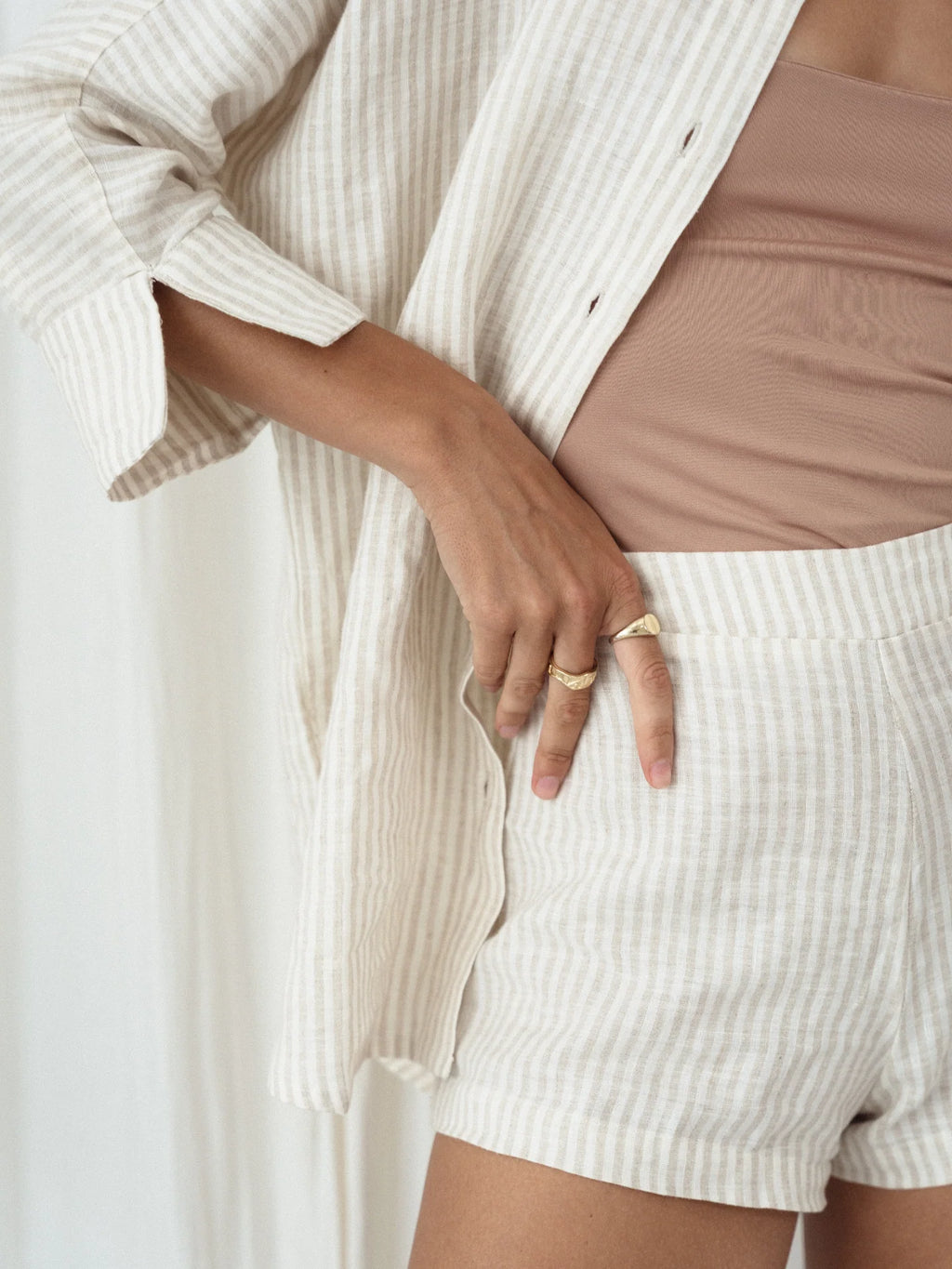 Base Linen Shorts Basic