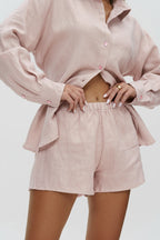 Tieback Linen Shirt Basic