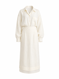 Linen Shirt & Skirt Set