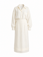 Linen Shirt & Skirt Set