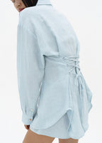 Tieback Linen Shirt Basic