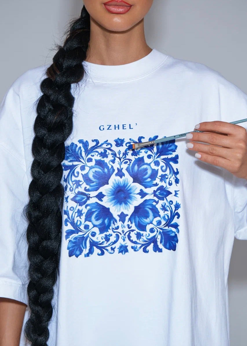 GZHEL T-shirt Kosa do Poyasa