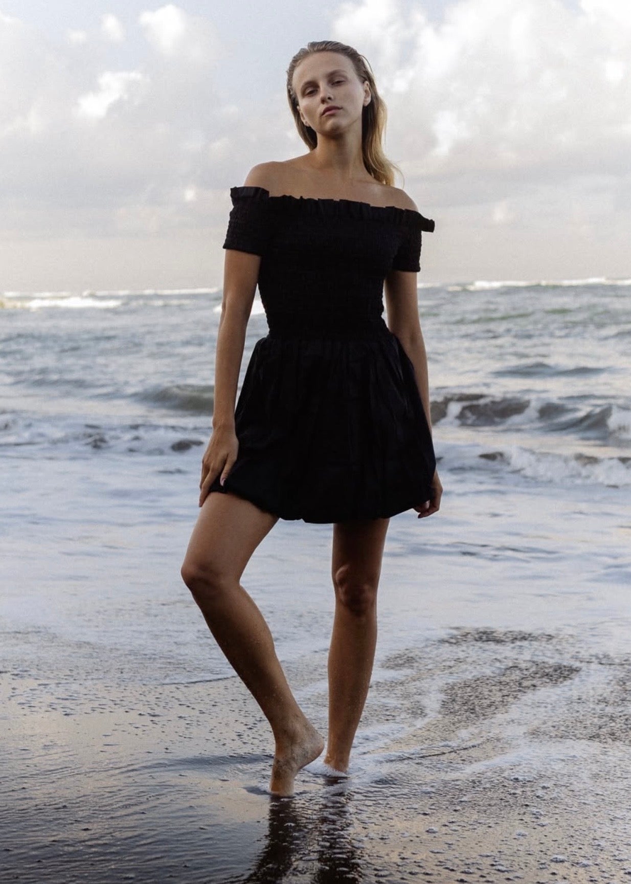 Balloon Cotton Dress Basic