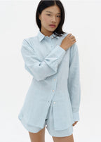 Tieback Linen Shirt Basic