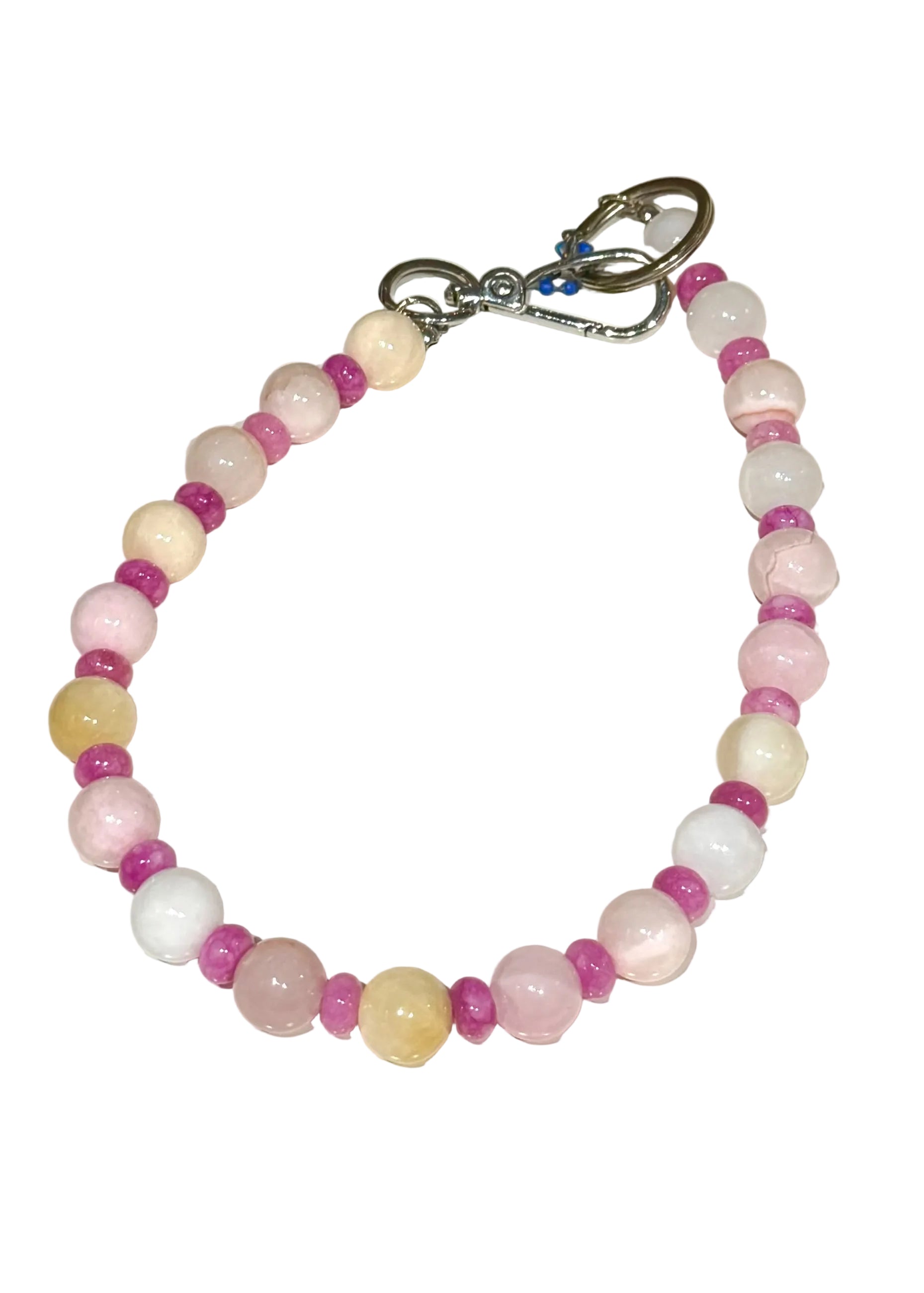 Pink Stone Beads Bracelet k.m acs