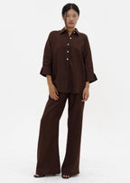 Linen Elastic Pants Basic