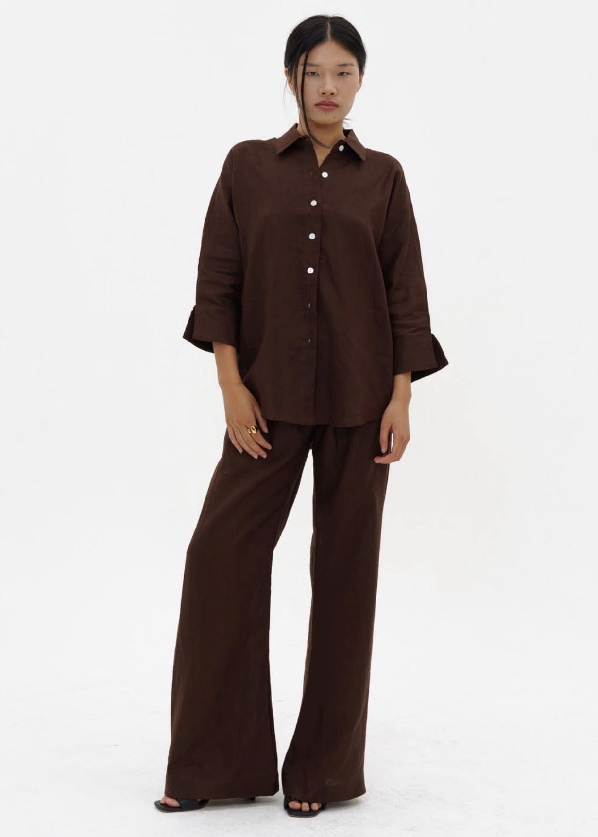 Linen Elastic Pants Basic