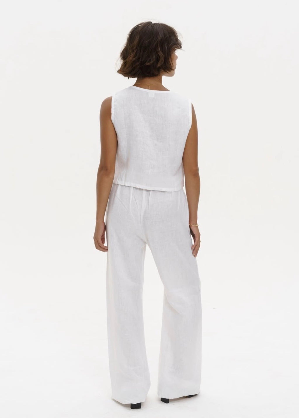 Linen Elastic Pants Basic