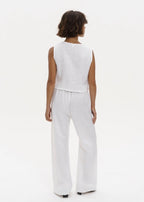 Linen Elastic Pants Basic