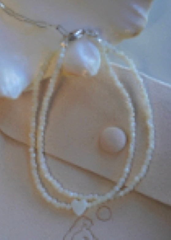 Bracelet Twisted Heart Pearl Naked