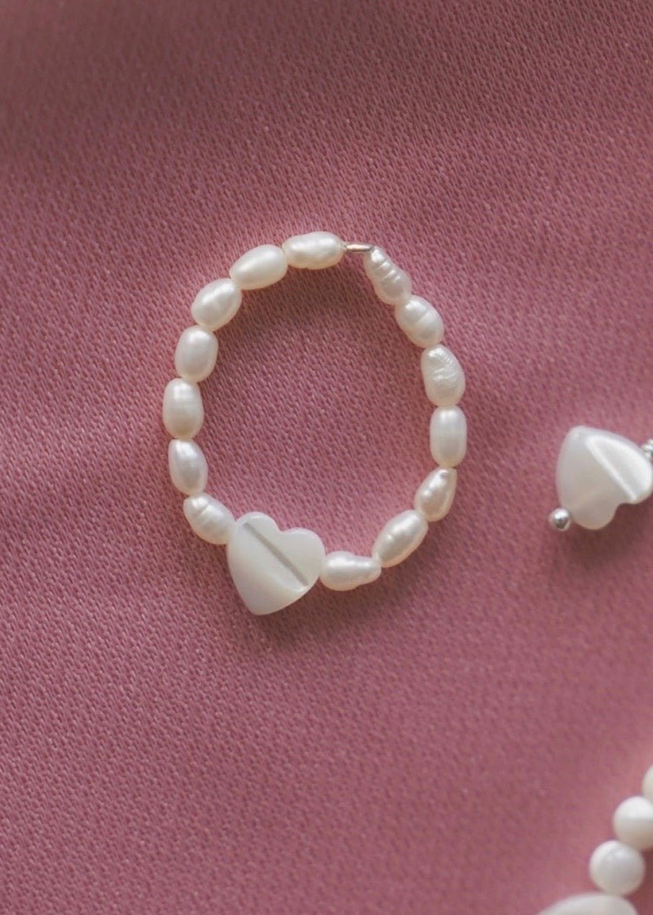 Ring Heart Pearl Naked