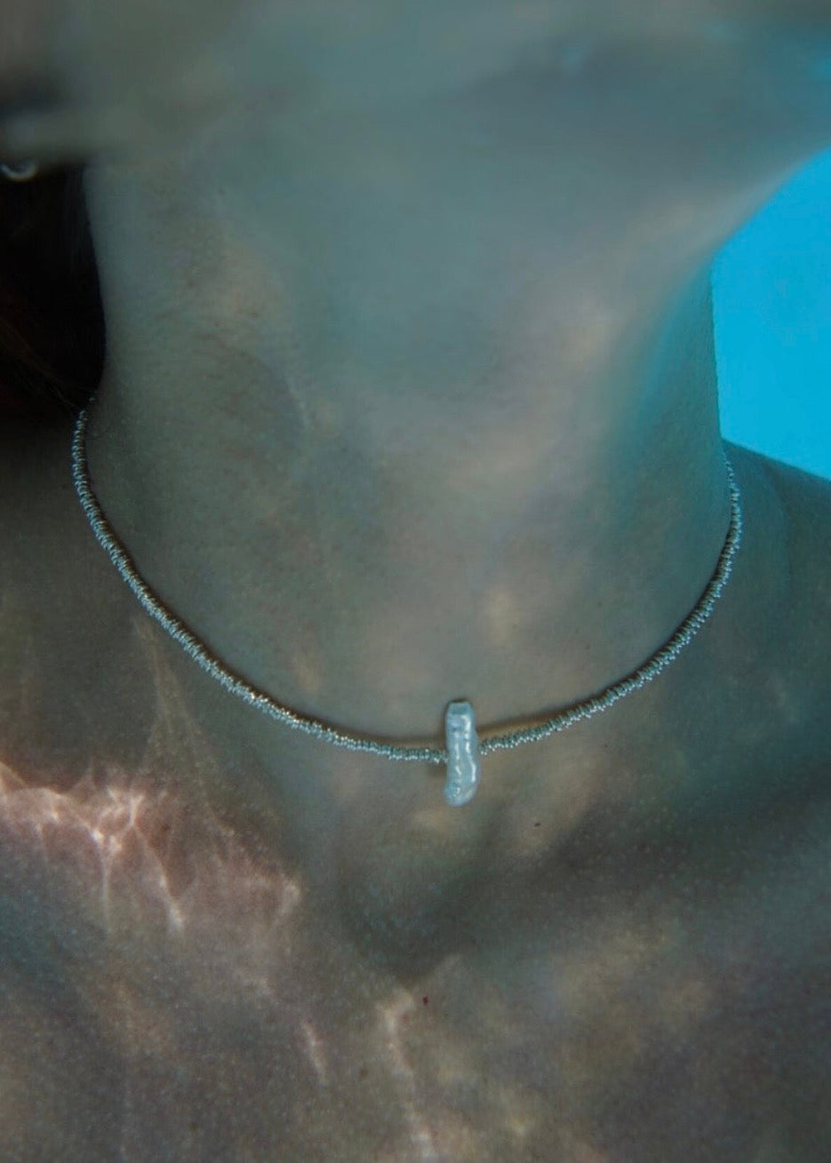 Link Pearl Choker Pearl Naked