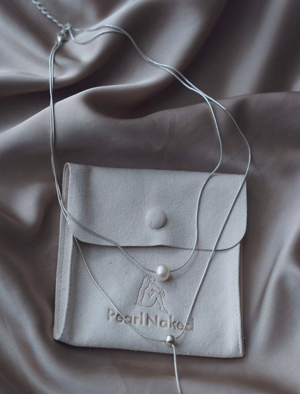 Necklace Double Chain Pearl Naked
