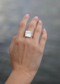 Cube Ring Pearl Naked