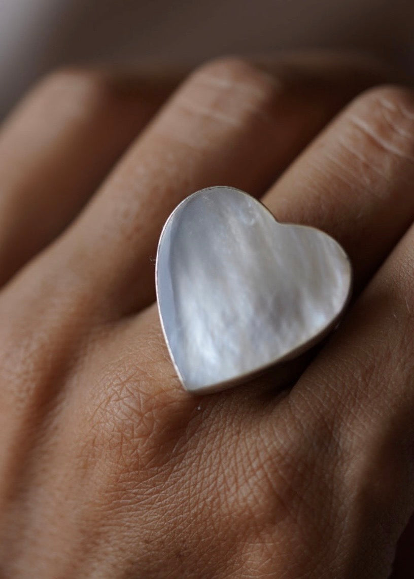 Big Love Ring All Sizes Pearl Naked