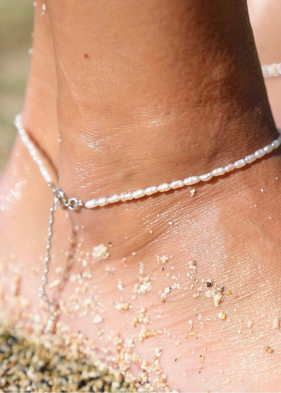 Whisper Ankle Bracelet Pearl Naked