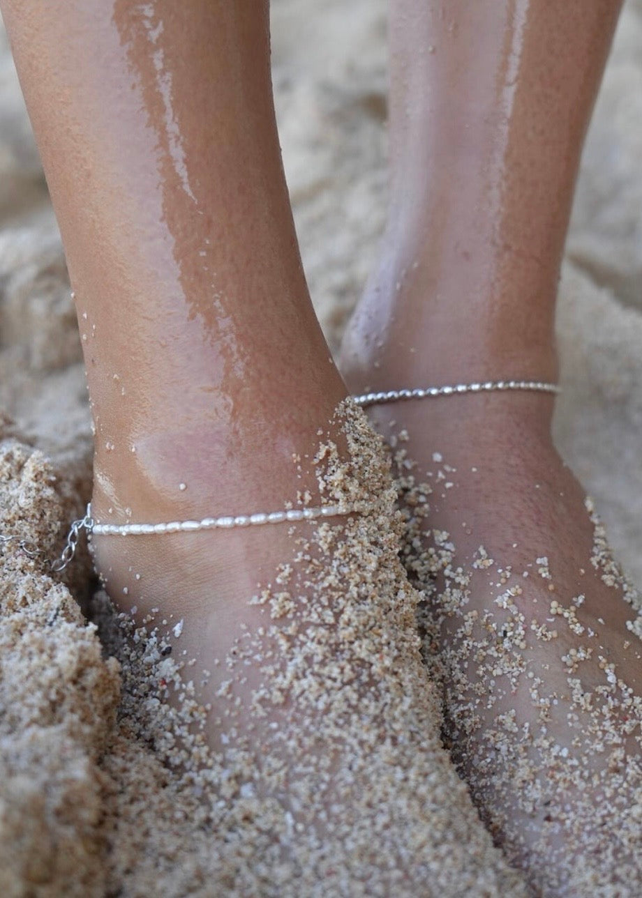 Whisper Ankle Bracelet Pearl Naked
