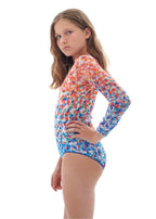 KID's Closed Back One-piece Swimsuit with Sleeves RoDaSoleil