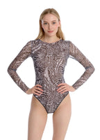 Closed Back One-piece Swimsuit with Sleeves RoDaSoleil
