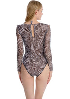 Closed Back One-piece Swimsuit with Sleeves RoDaSoleil