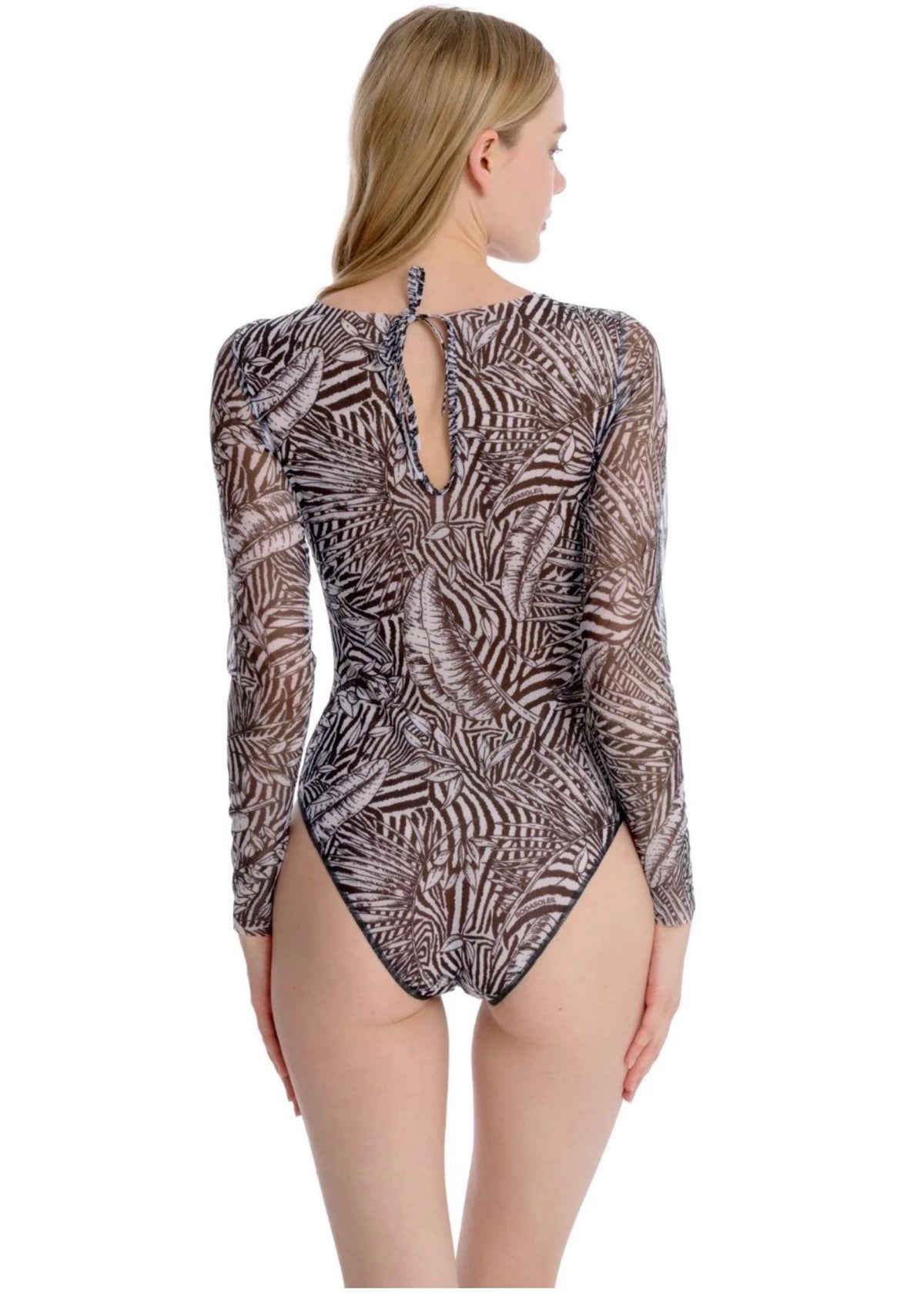 Closed Back One-piece Swimsuit with Sleeves RoDaSoleil
