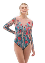 Closed Back One-piece Swimsuit with Sleeves RoDaSoleil