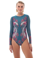 Closed Back One-piece Swimsuit with Sleeves RoDaSoleil