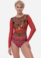 Closed Back One-piece Swimsuit with Sleeves RoDaSoleil